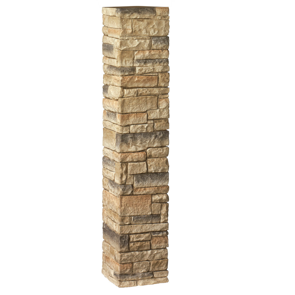 Deckorators Beige Stacked Stone Postcover, 8 in. x 53 in.