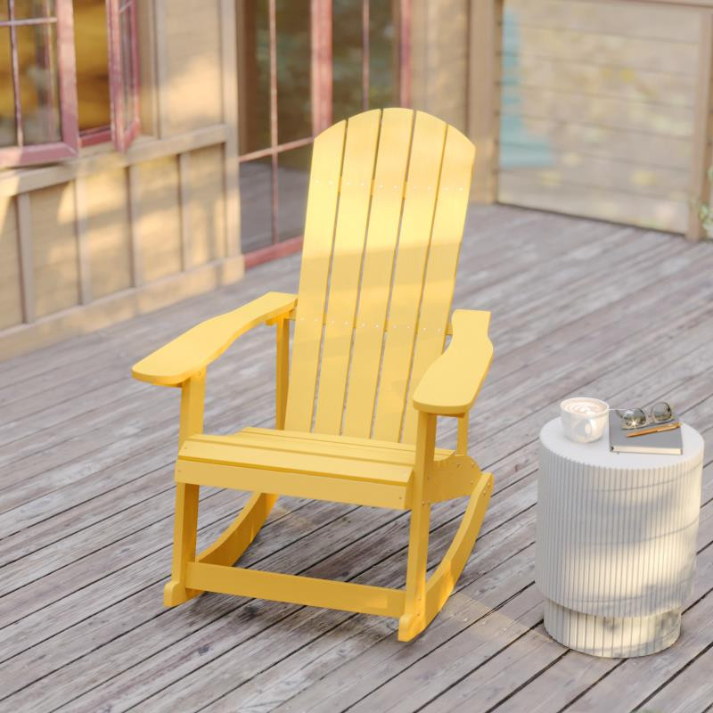 2 Pack Yellow Resin Rockers   Contemporary   Outdoor Rocking Chairs   by First of a Kind USA Inc  Houzz