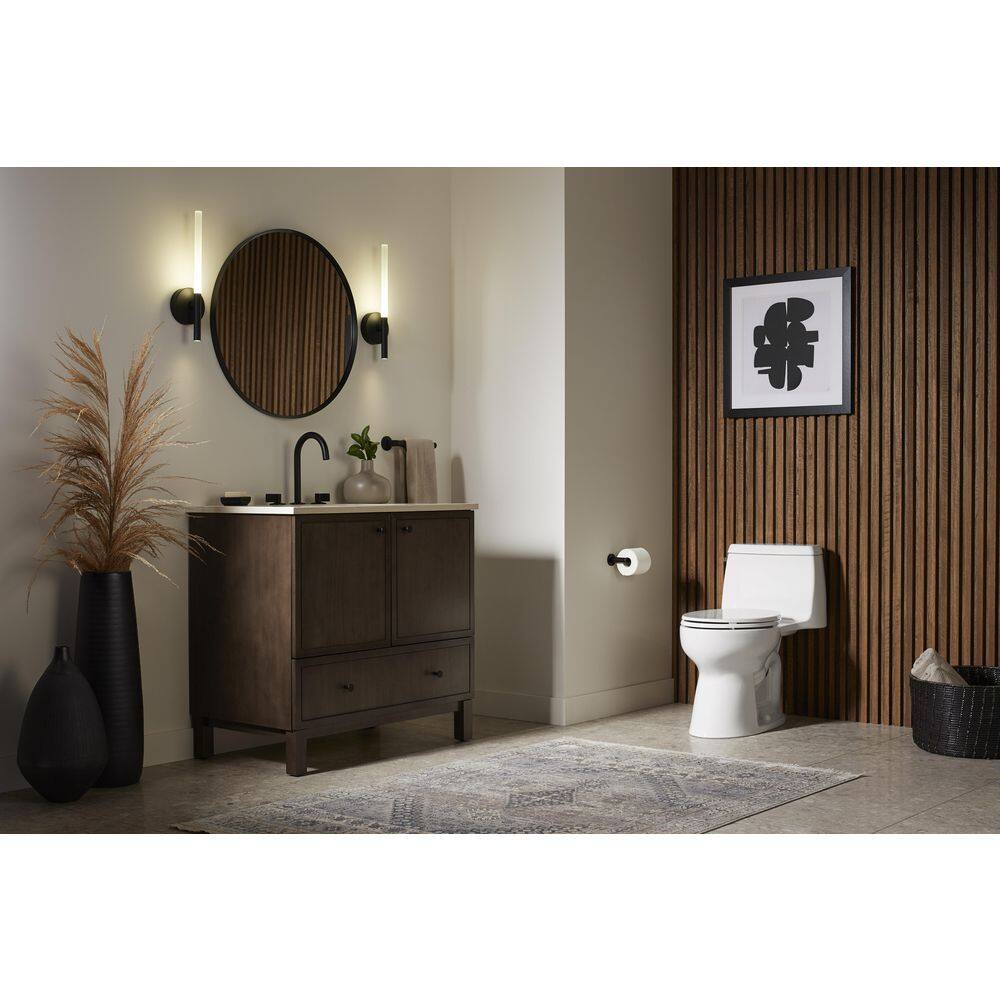 KOHLER Santa Rosa 1-piece 1.28 GPF Single Flush Elongated Toilet in. White (Seat Included) 30810-0