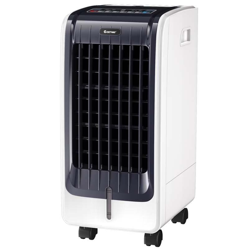 Portable Evaporative Cooler Fan Humidifier with Remote Control, 3 Speeds, 8H Timer, 6L Water Tank