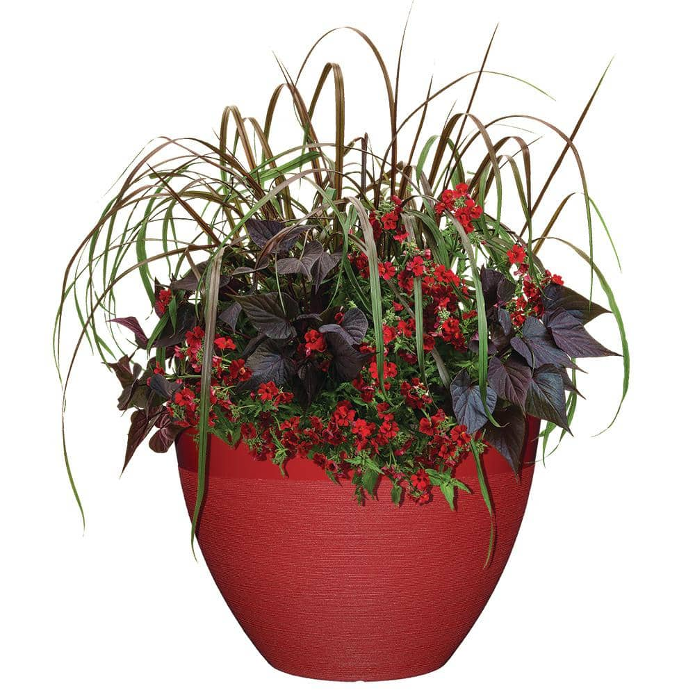 Decatur 22 in. American Red Resin Planter HD1330-342