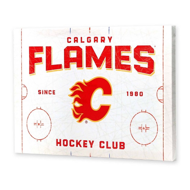 Nhl Calgary Flames Rink Canvas