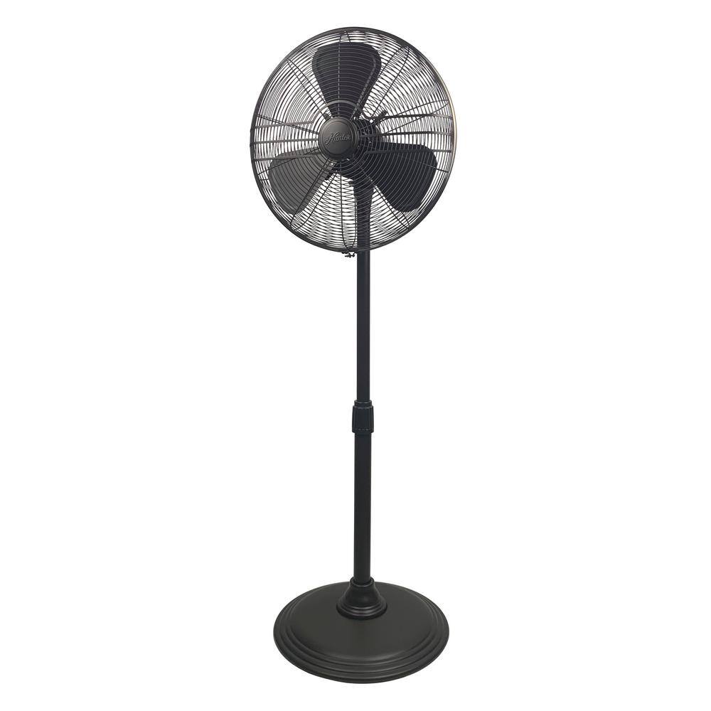 Hunter Retro 16 in. 3 Speed All-Metal Pedestal Fan with Wide Oscillation in Oil-Rubbed Bronze 90444