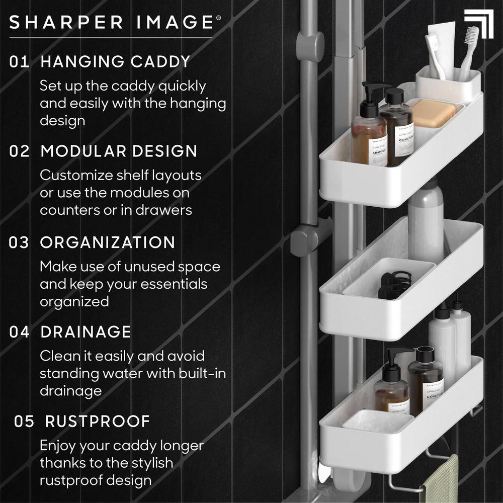 Sharper Image 3-Tier Adjustable Caddy Hanging Shower 1013969