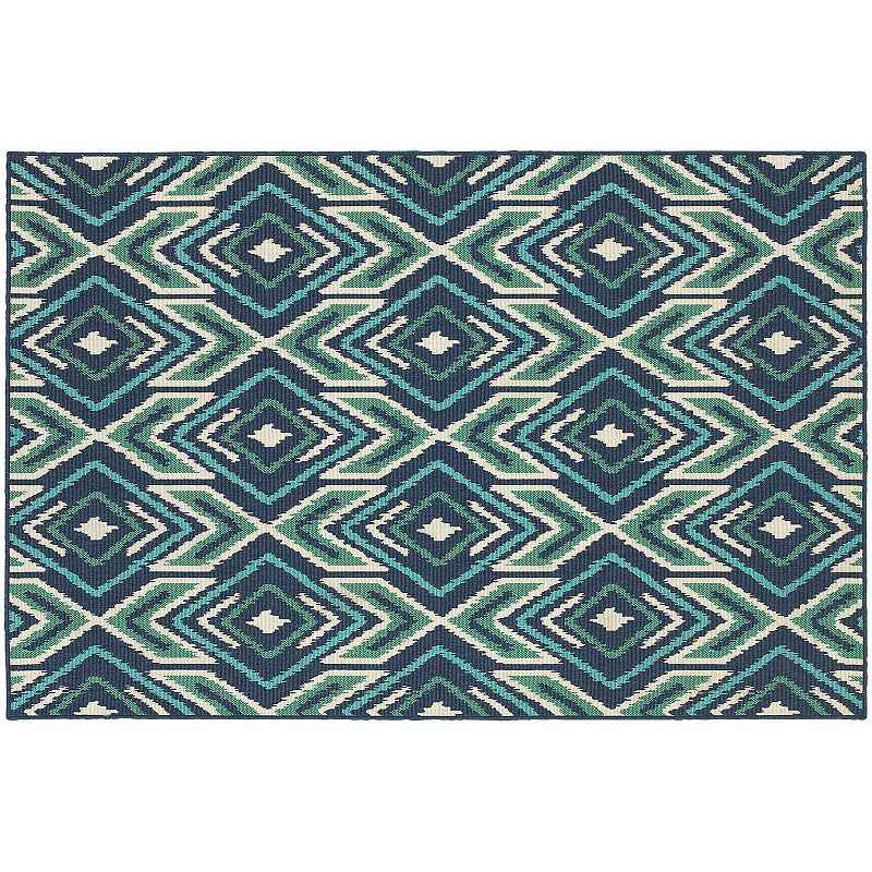 StyleHaven Maritime Tribal Ikat Indoor Outdoor Rug