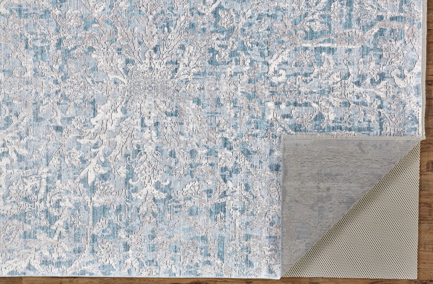 Tirza Teal and Gray Rug by BD Fine