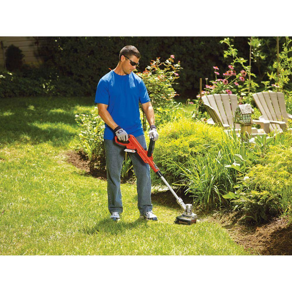 BLACK+DECKER 20V MAX Cordless Battery Powered 2-in-1 String Trimmer  Lawn Edger Kit with (1) 2Ah Battery  Charger LST300