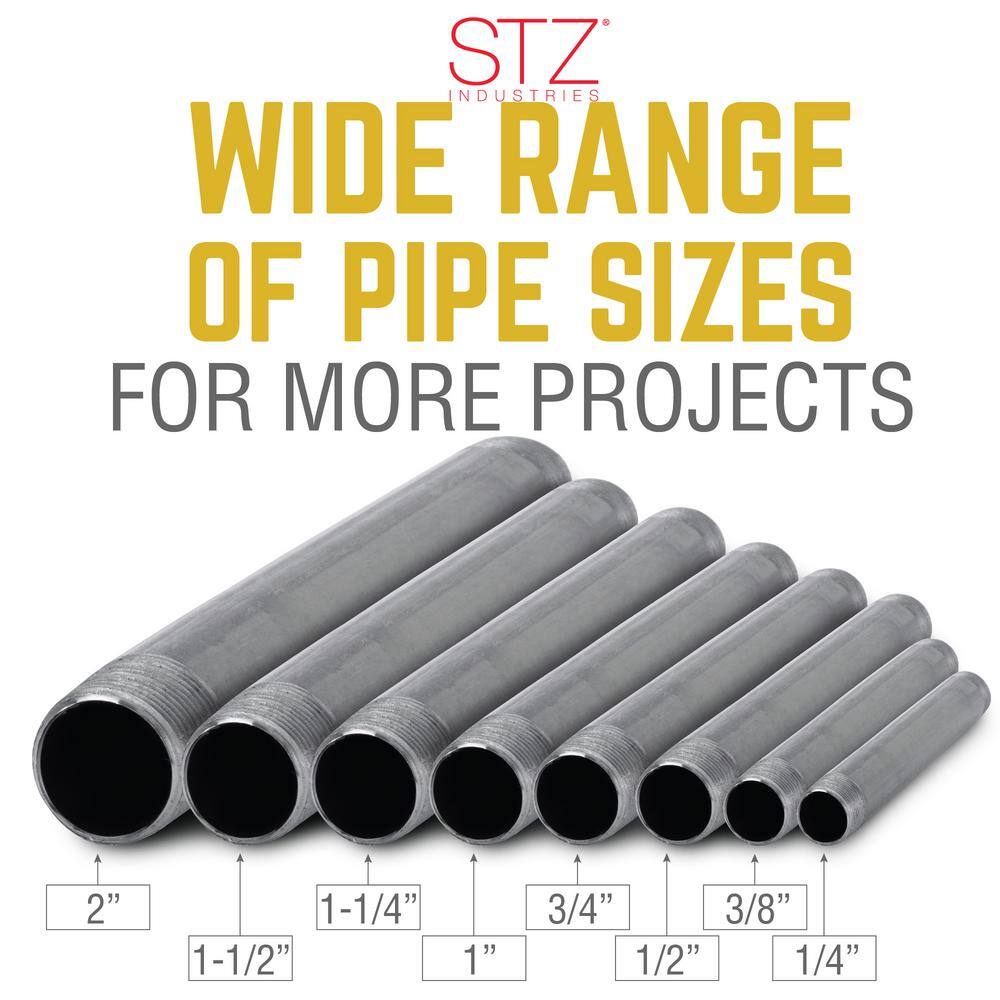 STZ 12 in. x 5 ft. Black Steel Schedule 40 Cut Pipe 306 12X60