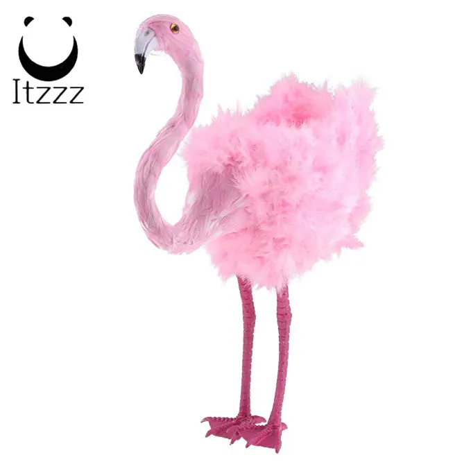 Pink Looking up Style Feathered Flamingo Yard Garden Lawn  Ornaments  Party Supplies