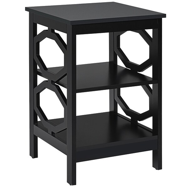 Costway 3-tier Nightstand Sofa Side End Accent Table Storage Display - - 36902713