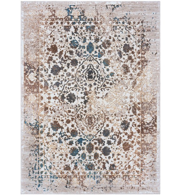 Luxe Weavers Distressed Floral Area Rug