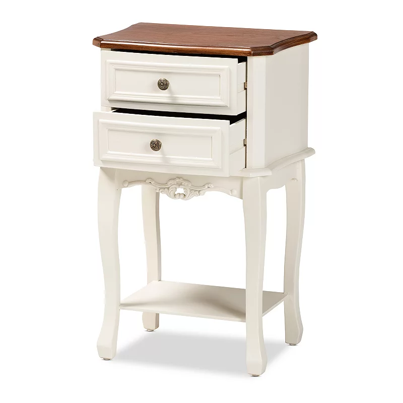 Baxton Studio Darla White Nightstand