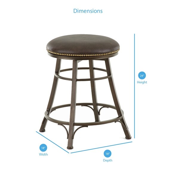 Copper Grove Tejeda Backless Metal Swivel Counter or Bar Stool