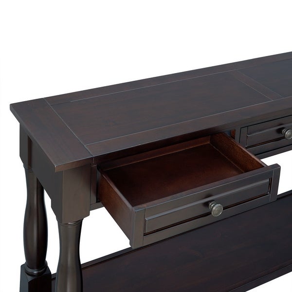 Console Table Extra-thick Sofa Table with DrawersandShelf for Entryway