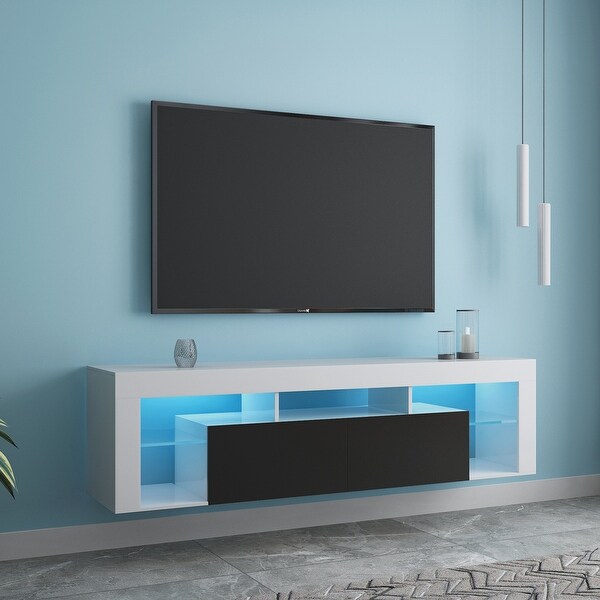 TV Stand 160 LED Wall Mounted Floating 63