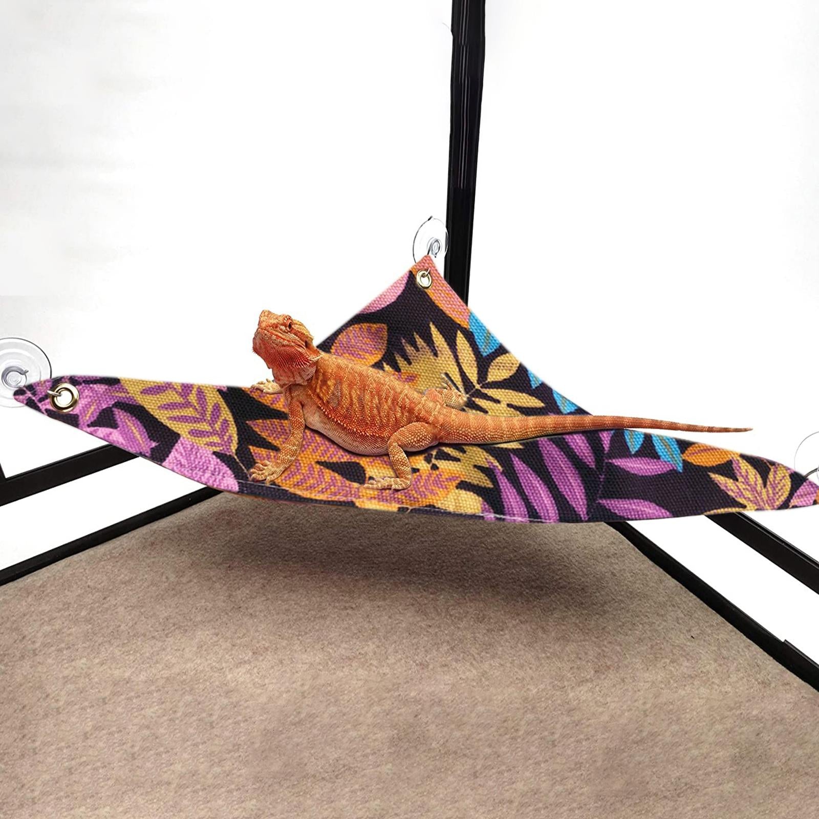 Bearded Dragon Hammock Reptile Lounger Ladder Bearded Dragon Terrarium Habitat Decoration ， L