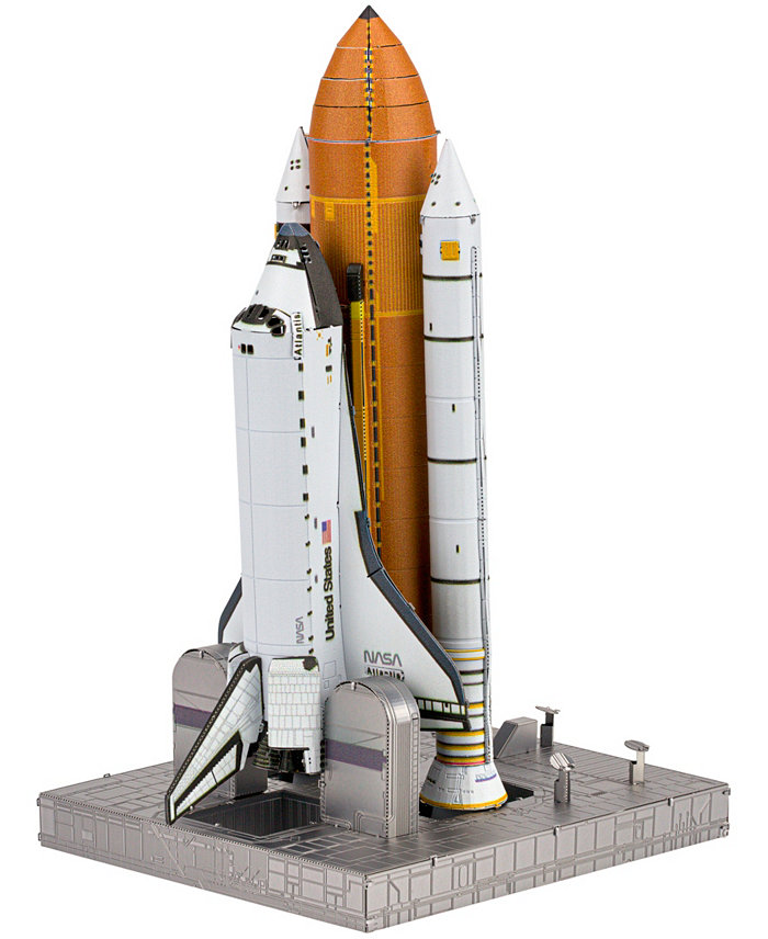 University Games Fascinations Metal Earth Premium Series Iconx 3D Metal Model Kit Space Shuttle Launch Kit