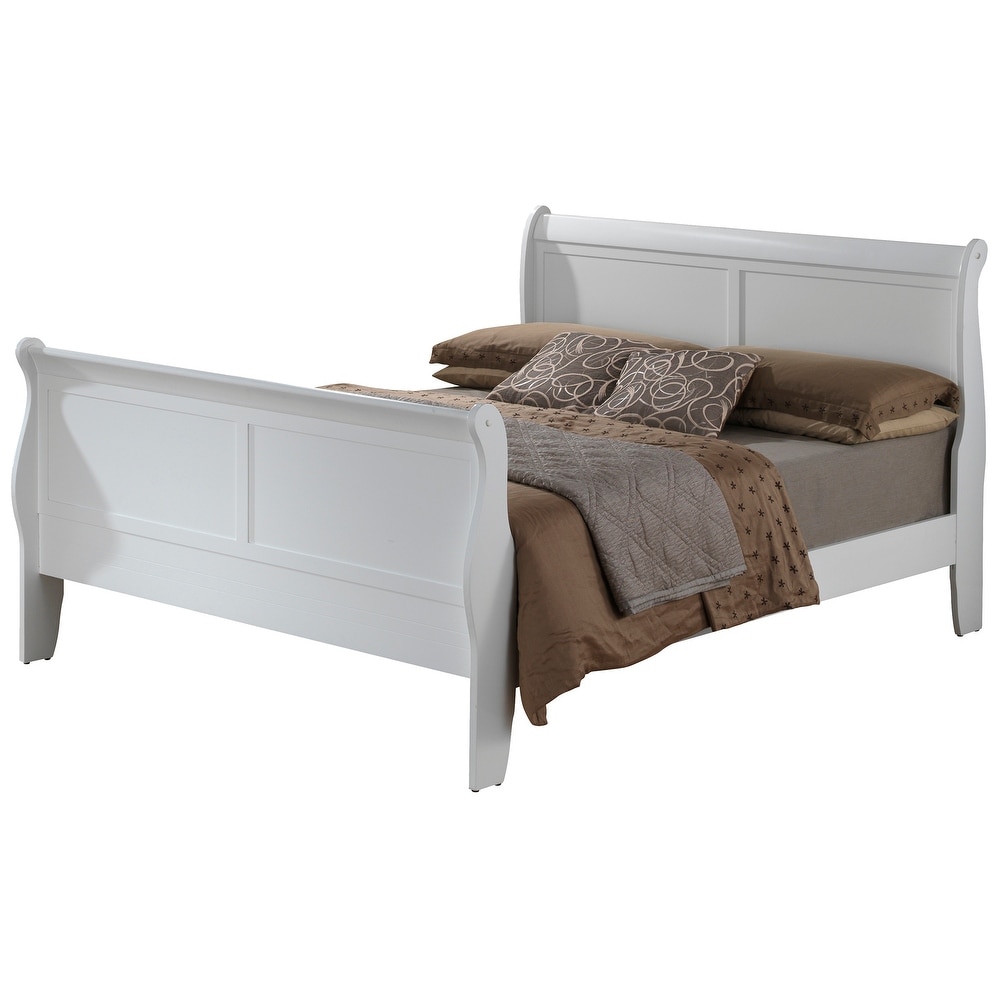 Louis Philippe Full Sleigh Bed with High Footboard