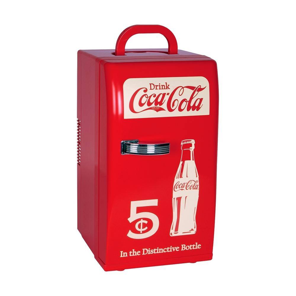 Coca-Cola Coca-Cola Retro 18 Can Mini Fridge 22L (23 qt.) ACDC Portable Cooler Includes 12V and AC Cords CCR-12