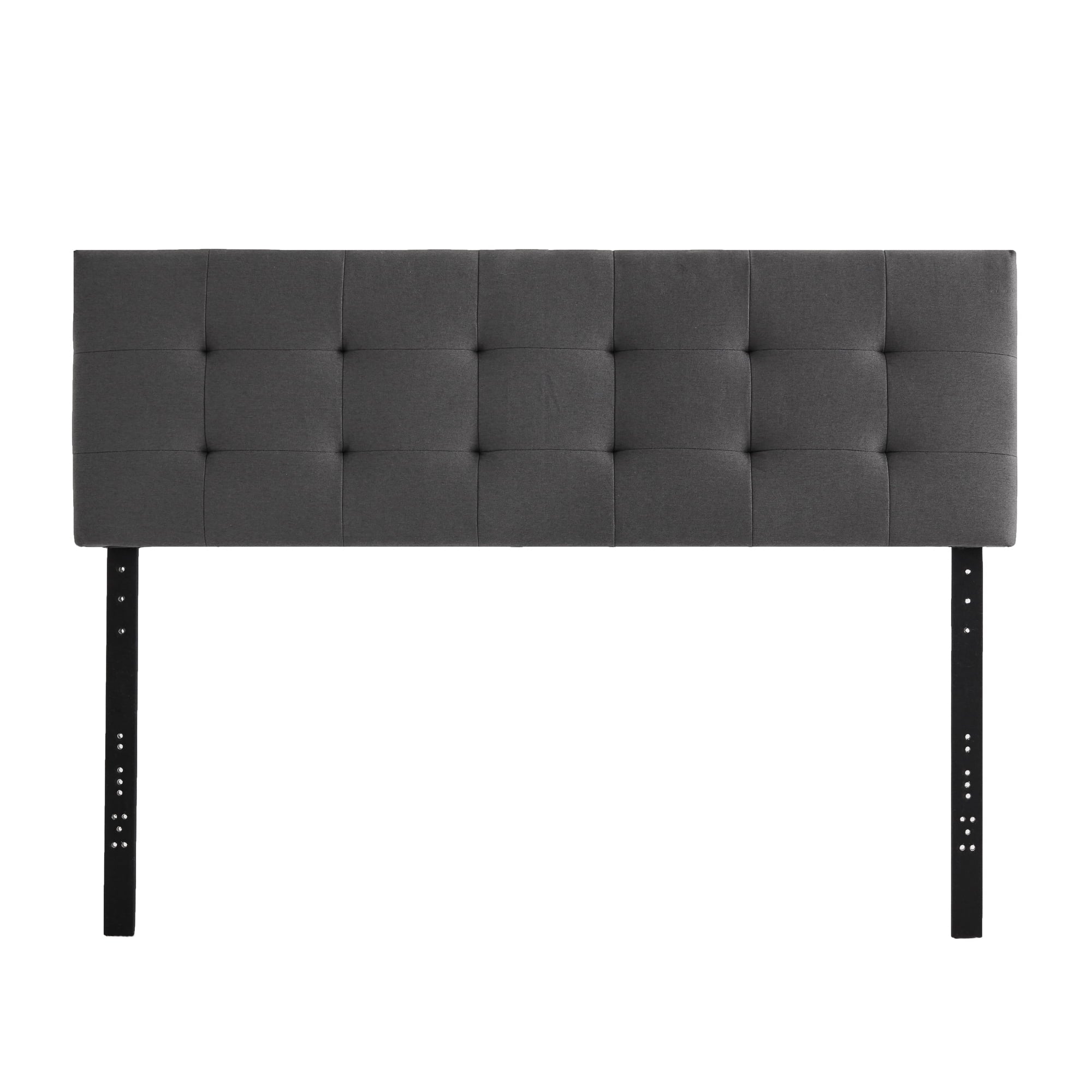 Rest Haven Upholstered Headboard with 4 USB Ports, Queen, Charcoal