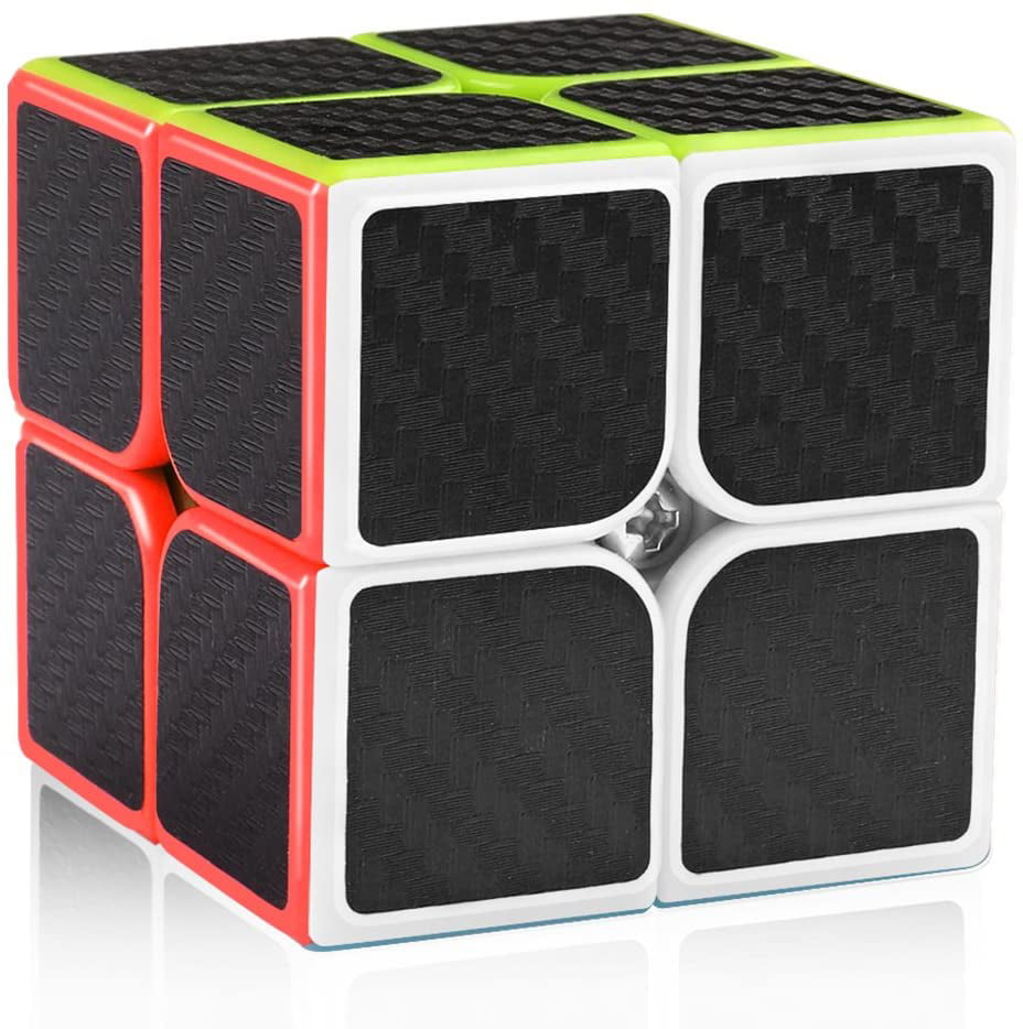 D-FantiX Carbon Fiber 2x2 Speed Cube 2x2x2 Magic Cube Puzzle Toys for Kids