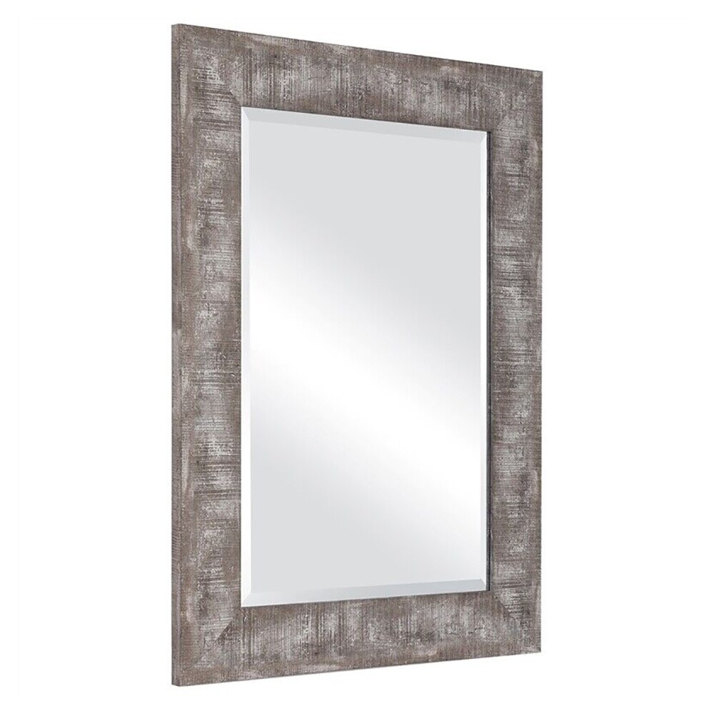 Coastal Moulding Plastic and MDF Wood Mirror Gray   26\