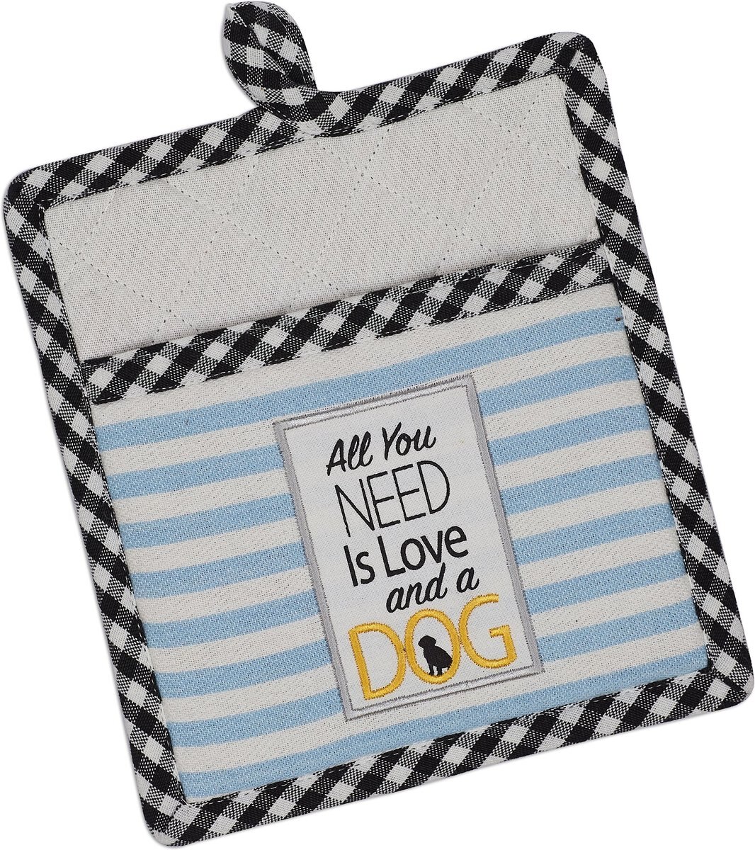 Design Imports All You Need Is Love and A Dog Pot Holder and Dish Towel Gift Set