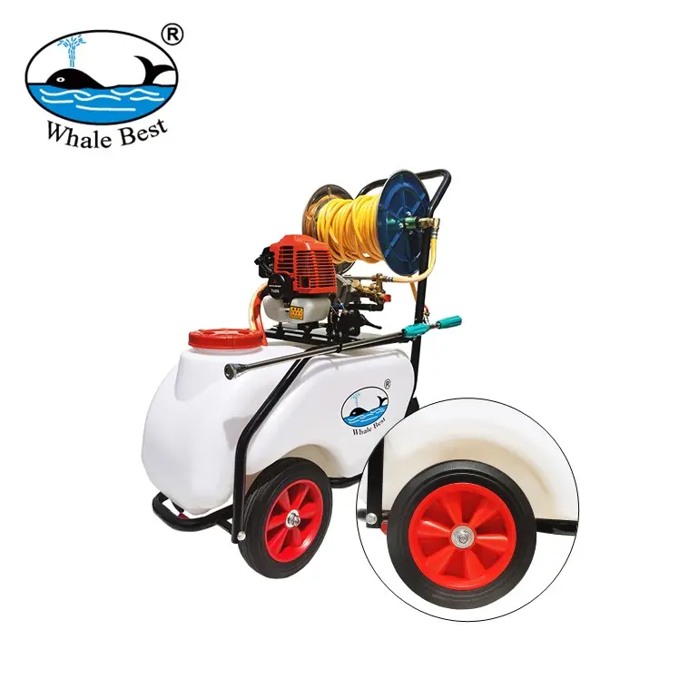 Custom gasoline power trolley sprayer with wheel