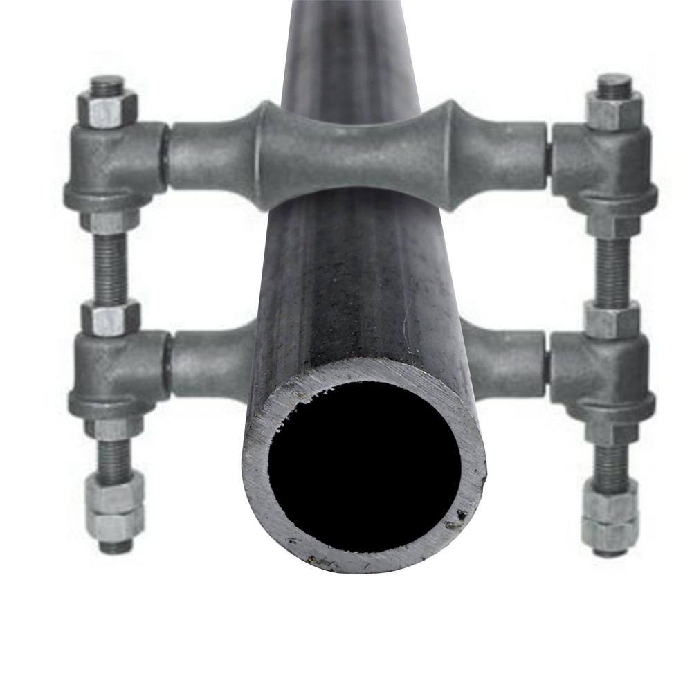 The Plumber's Choice 12 in. Galvanized Steel Hot Dipped Double Rod Pipe Roller with Sockets (5-Pack) IE12-ISTB-5