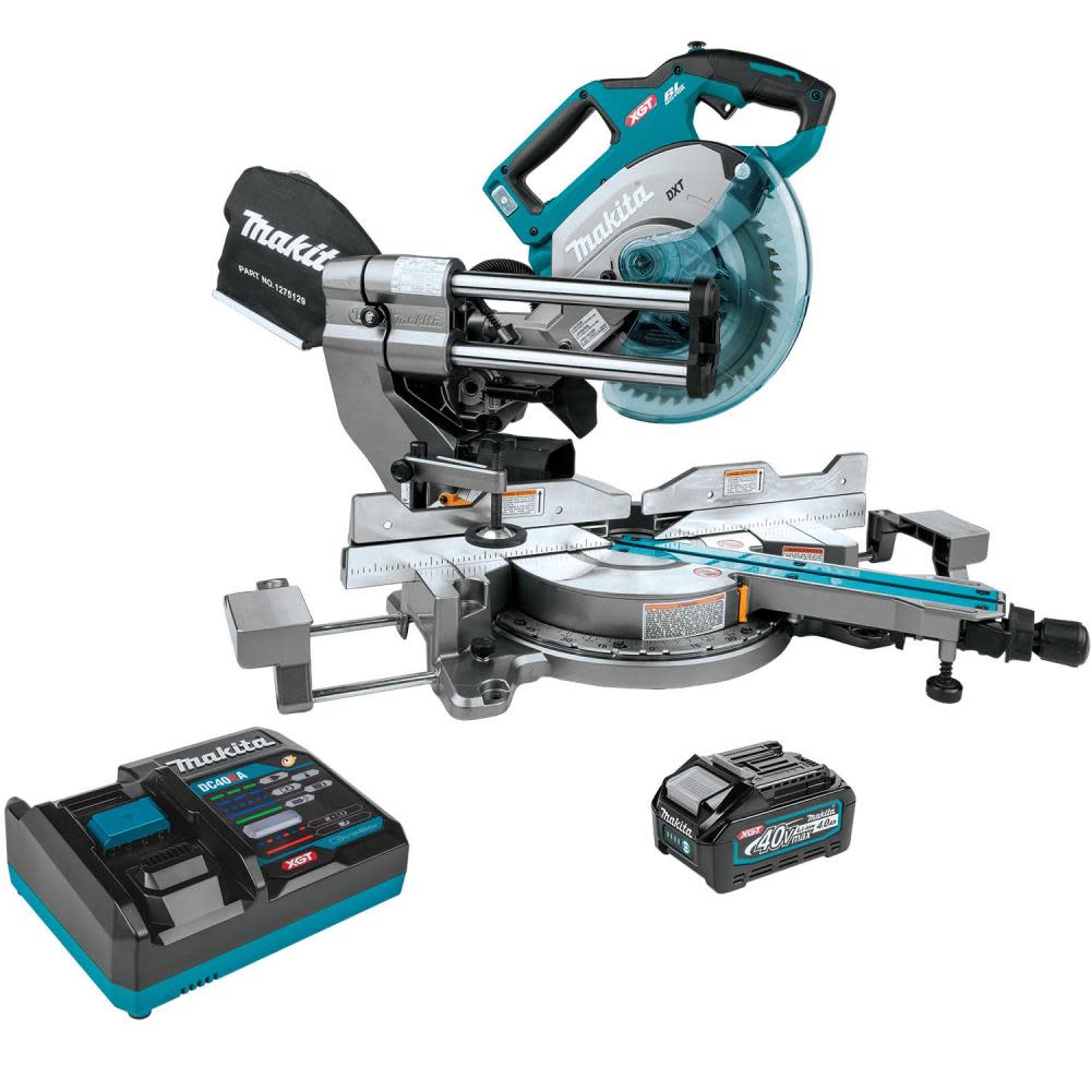 Makita 40V max XGT Dual Bevel Sliding Compound Miter Saw 8 1/2 Brushless Cordless Kit AWS Capable