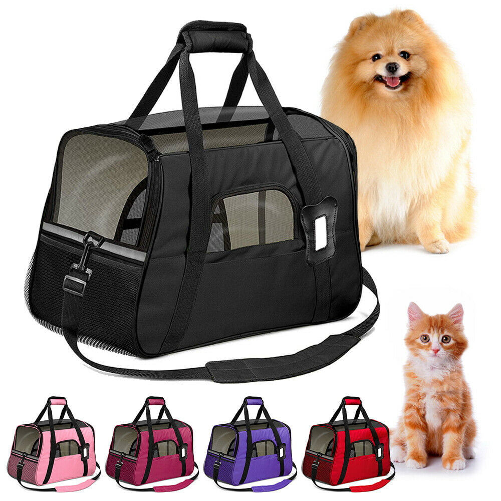 Pet Soft Sided Small Large Cat Dog Comfort Bag Travel Case Airline Approved Large Pet Carrier Red