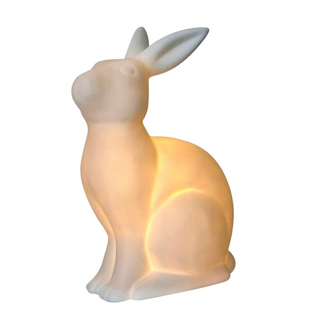 Porcelain Bunny Rabbit Shaped Animal Light Table Lamp White Simple Designs