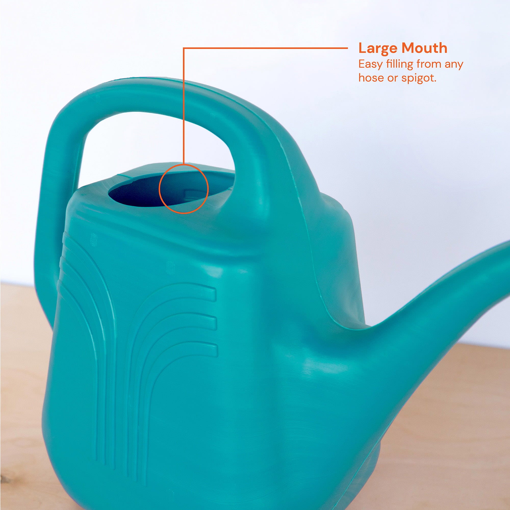 Bloem Classic Watering Can: 2 Gallon Capacity - Bermuda Teal - Durable Resin， Removable Nozzle Spout， Easy to Handle， Wide Mouth， For Indoor and Outdoor Use， Gardening