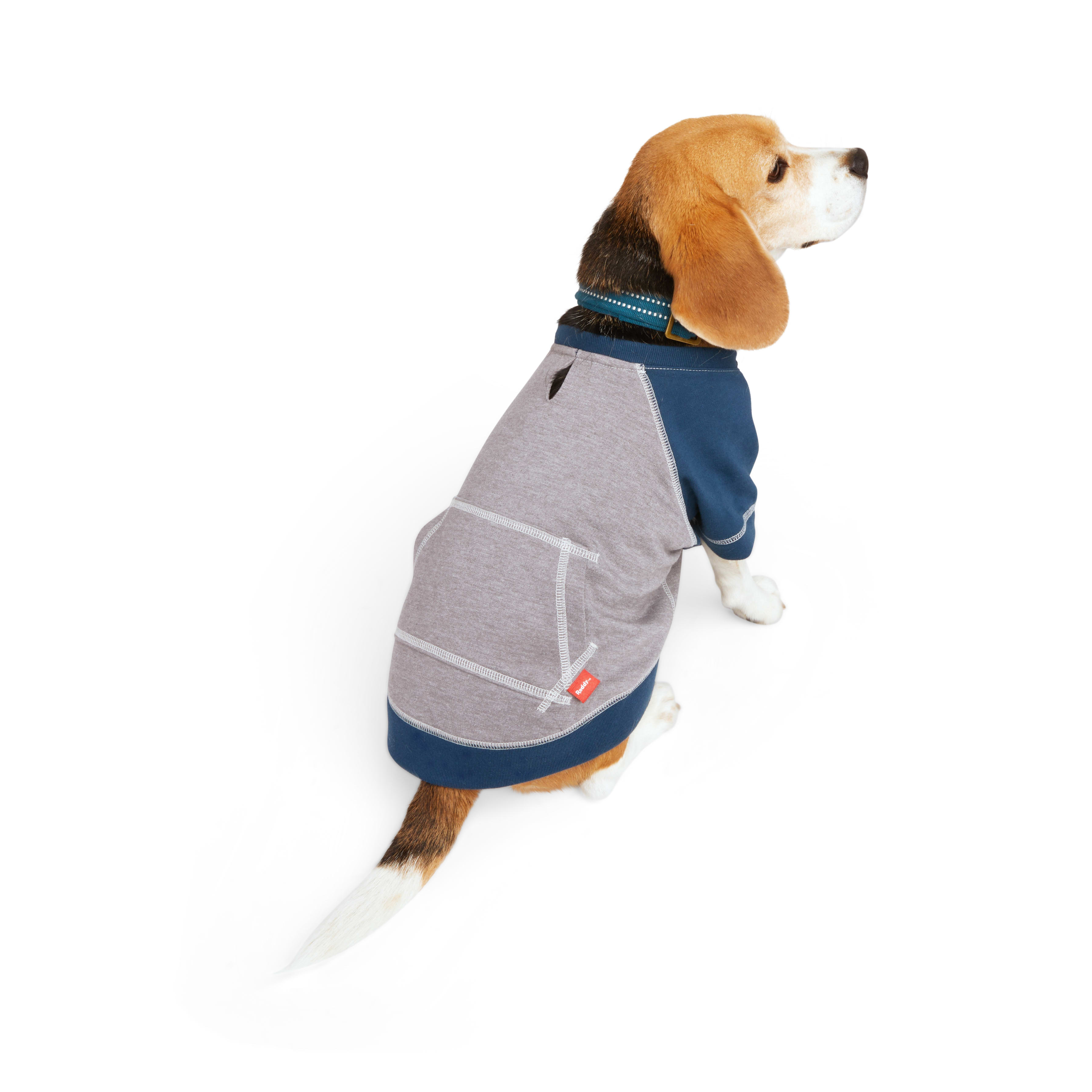 REDDY Grey French Terry Dog Crew， Large