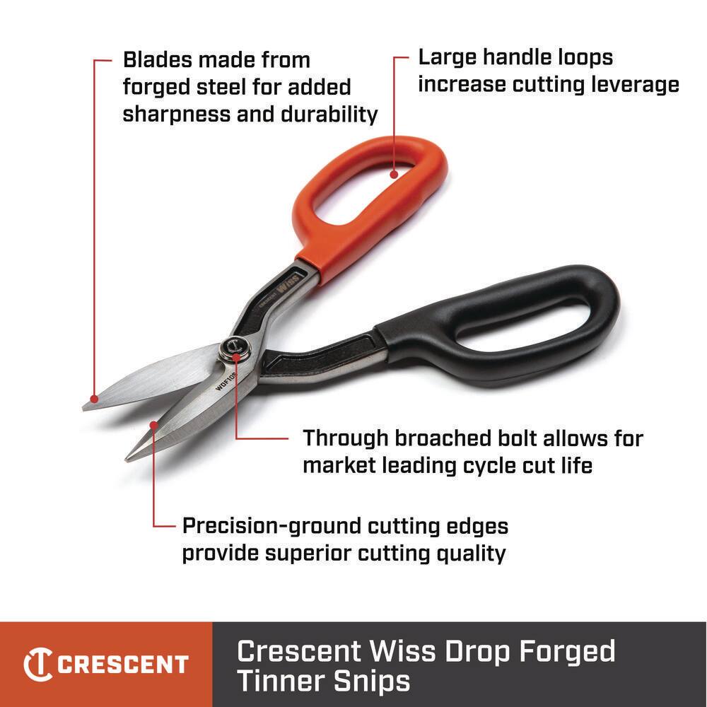 Wiss 7 in. Straight-Cut Drop Forged Tinner Snips WDF7S