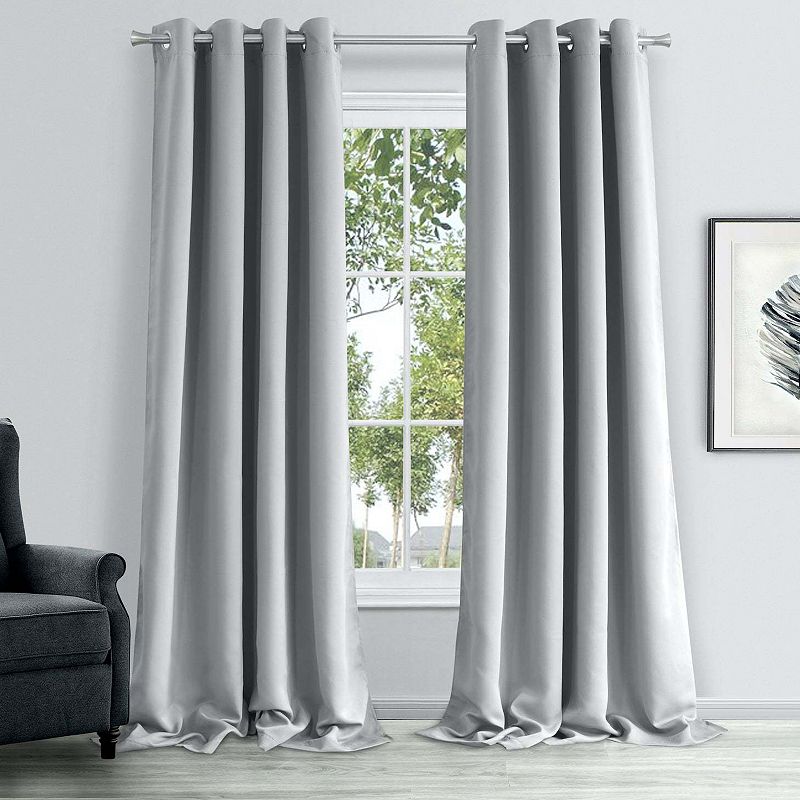 Dainty Home Hamden Solid 100% Blackout Thermal Insulated Grommet Single Curtain Panel