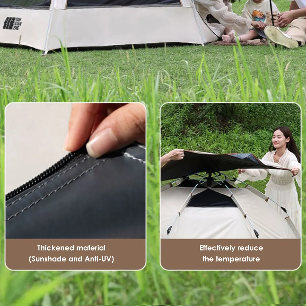 Outdoor pop up tent portable folding fully automatic picnic vinyl tent outdoor thickened hiking camping equipment waterproof