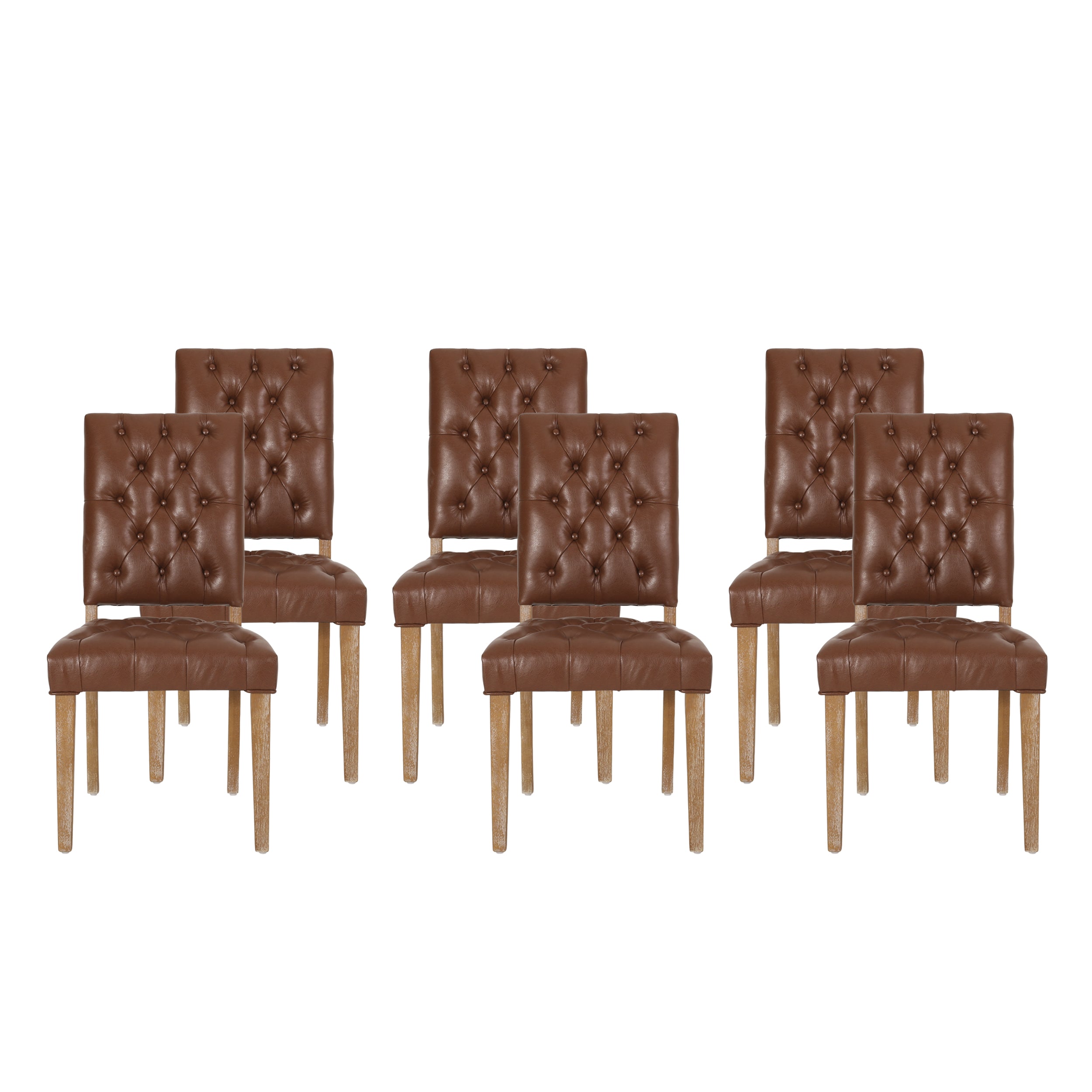 Welby Contemporary Tufted Dining Chairs, Set of 6