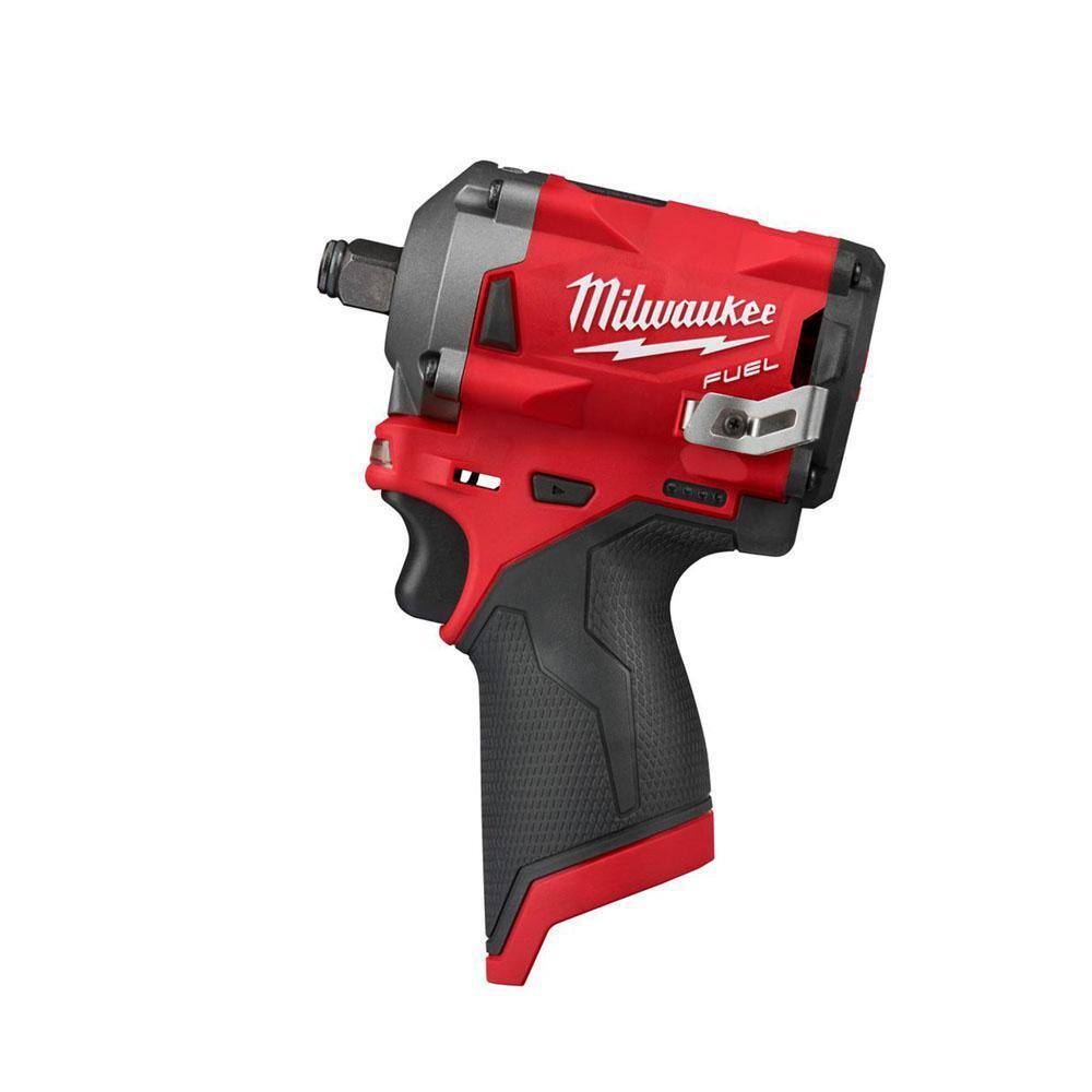 MW M12 FUEL 12V Lithium-Ion Brushless Cordless Stubby 12 in. Impact Wrench (Tool-Only) 2555-20