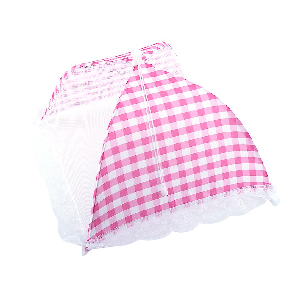 Collapsible Food Umbrella Cover Pop Up Dome Mesh Fly Wasp Insect Net Bbq Kitchen Pink