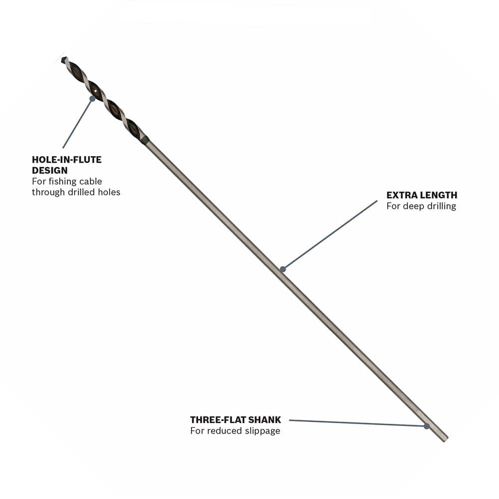 Bosch 1/4 in. x 18 in. Installer Drill Bit BH2001T