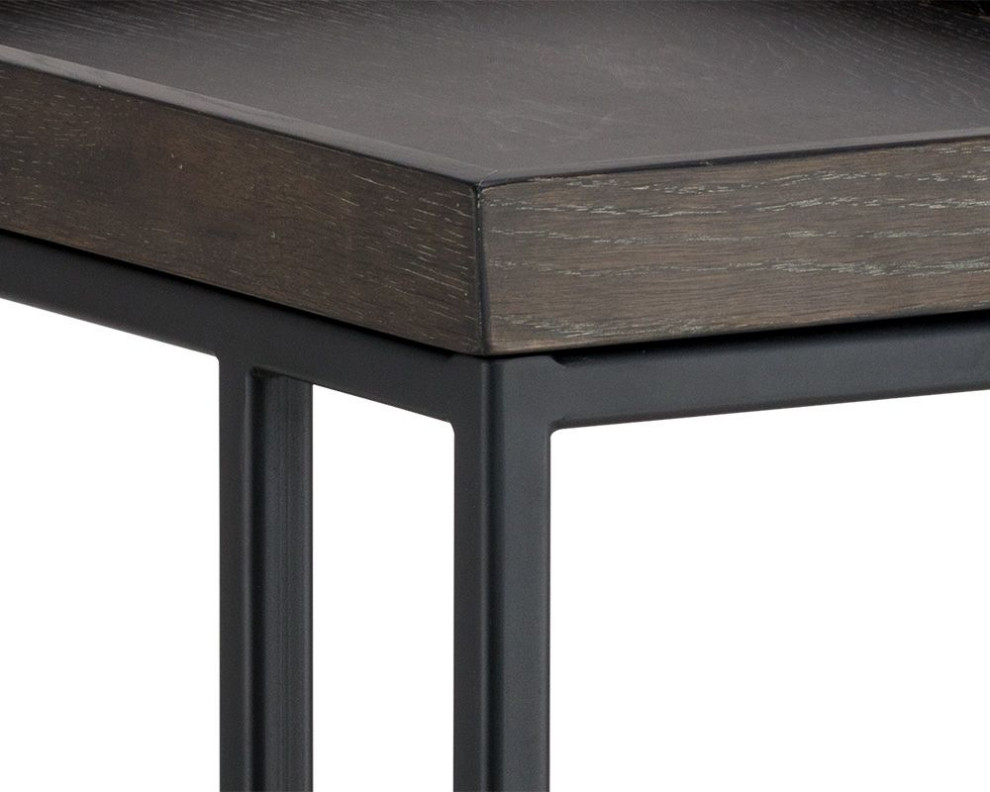 Sunpan Artezia Arden C Shaped End Table   Industrial   Side Tables And End Tables   by Unlimited Furniture Group  Houzz