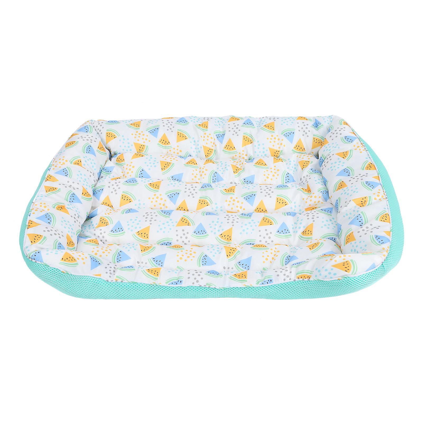 Washable Cat Dog Bed Soft Square Pet Nest Dog House Small Medium Sized Pet Mat Bedgreen S