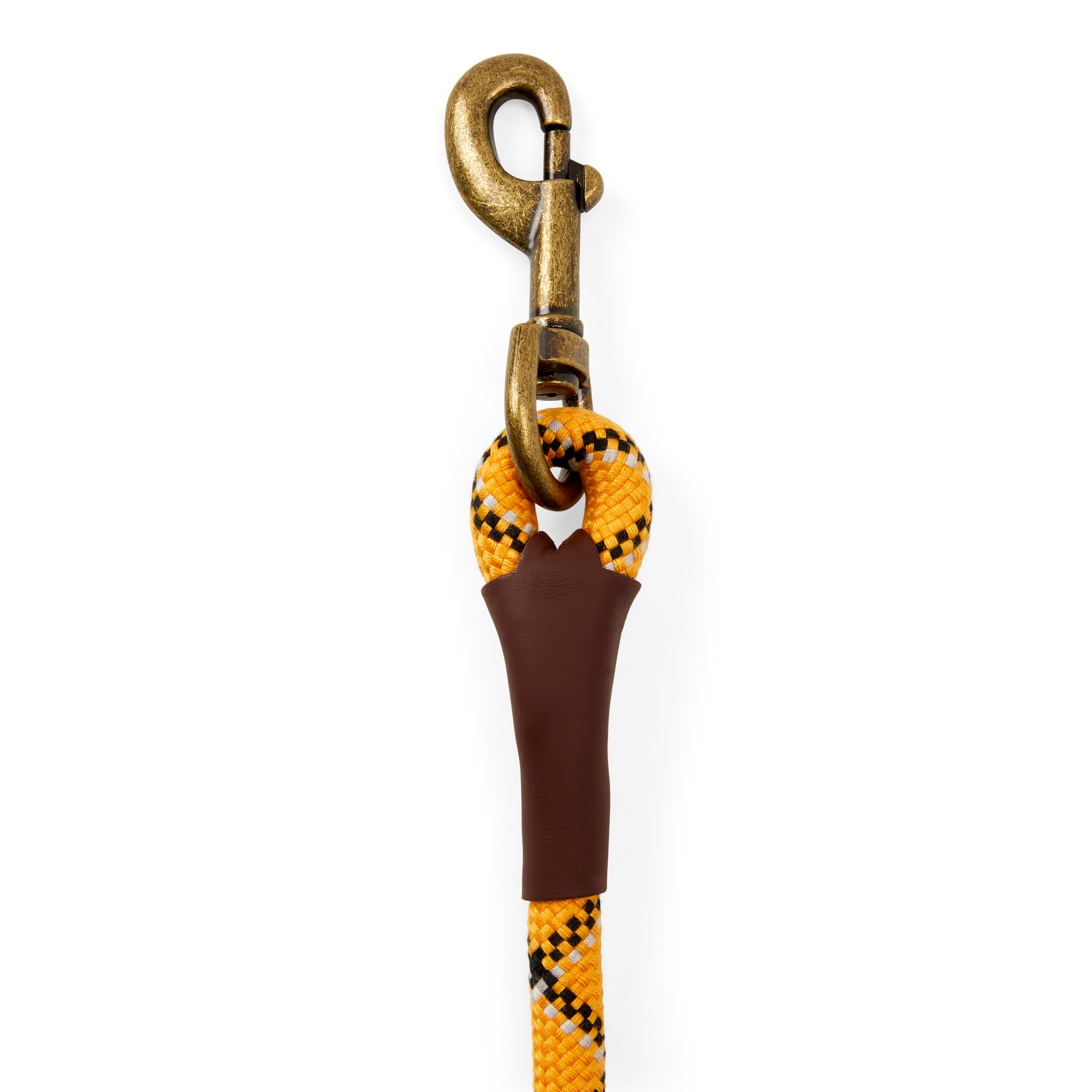 Reddy Yellow Plaid Woven Dog Leash， 6 ft.