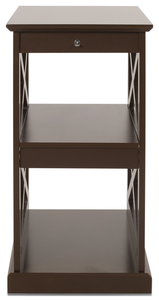 Redett Contemporary 2 Shelf Side Table   Transitional   Side Tables And End Tables   by GDFStudio  Houzz