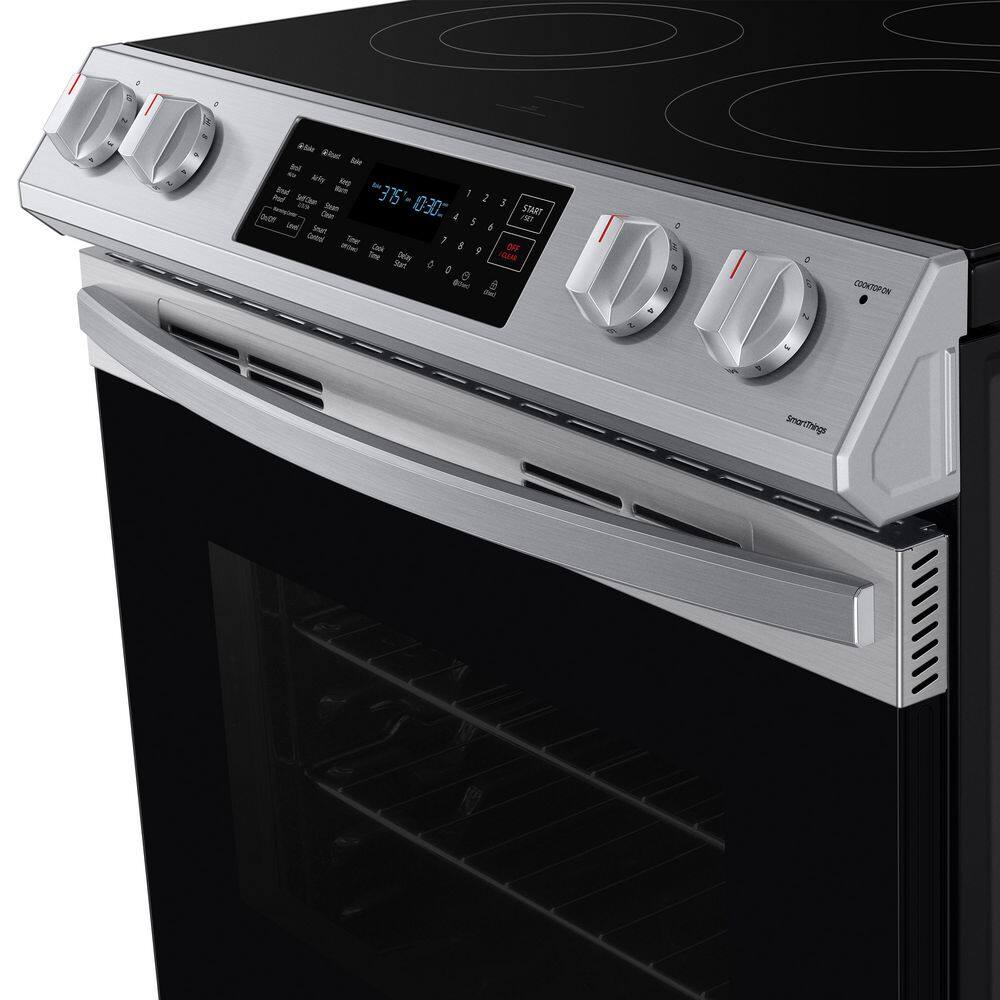  30 in. 6.3 cu. ft. Smart 5-Element Slide-In Electric Range with Air Fry and Convection Oven in Stainless Steel NE63BG8315SS