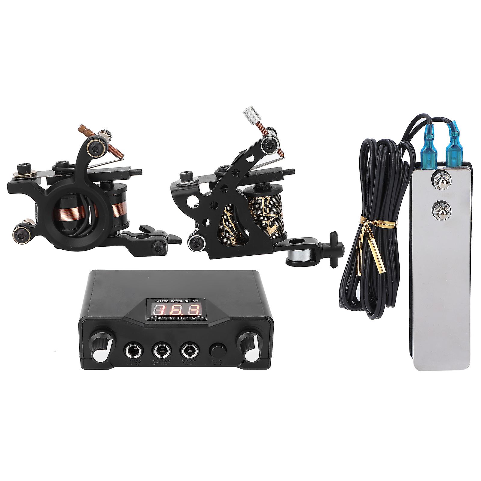 Dual Coil Tattoo Tattoo Machine Tattoo Needle Practice Skin Pigment Cup Set 90250vuk Plug