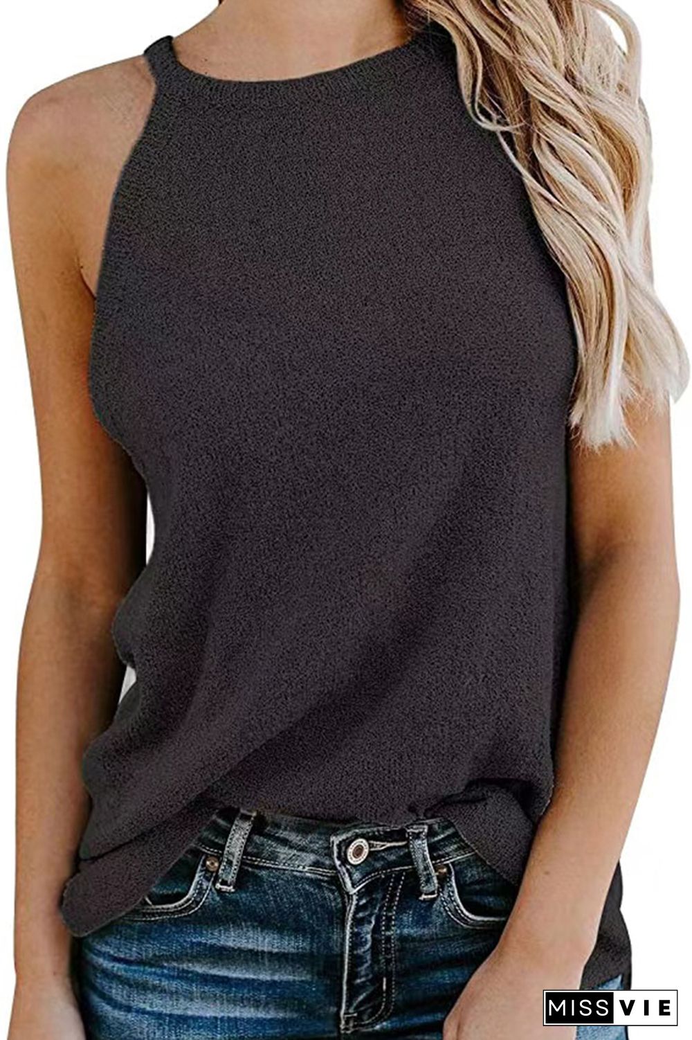 Plain Knit Tank Top