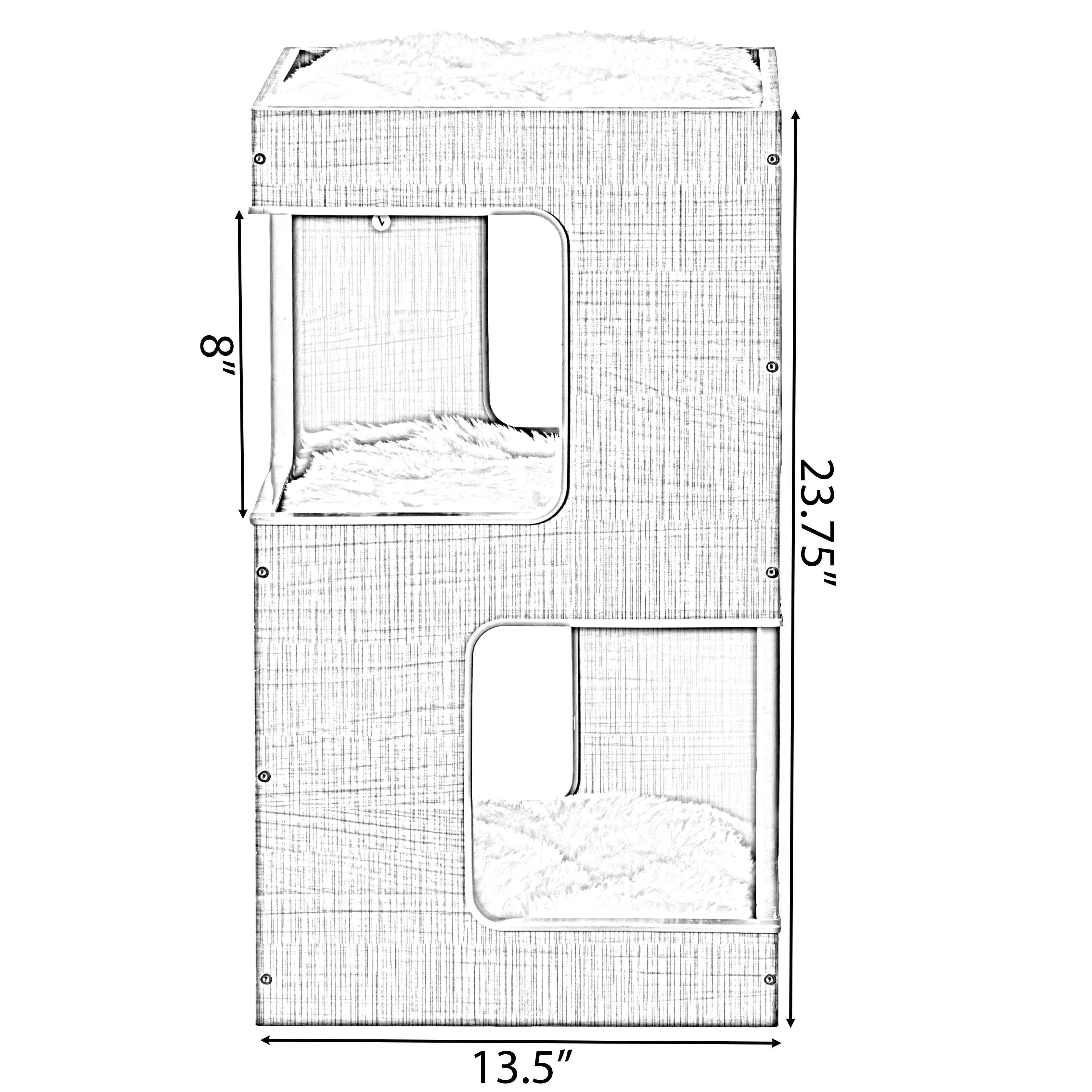 Multi Level Modern Cat Tall Climbing Tree House for Indoor Cats  Spacious Wood Tower Luxury Furniture Stand with