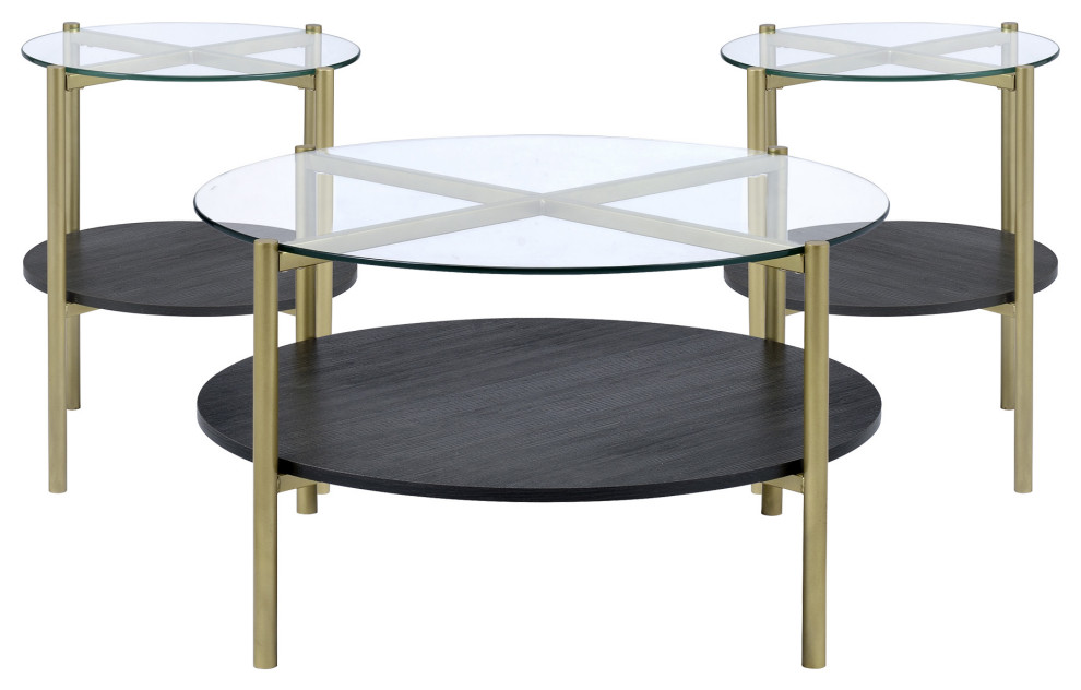 Dyson Three Table Cocktail Set   Contemporary   Coffee Table Sets   by Picket House  Houzz